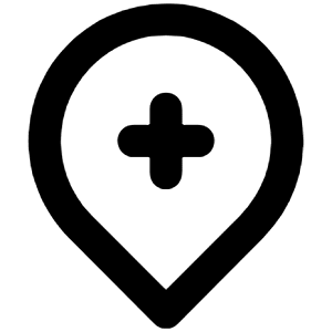 Map Marker Plus Icon from Unicons Line Set