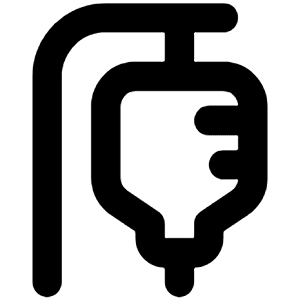 Medical Drip Icon from Unicons Line Set