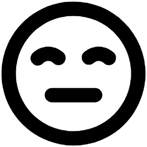 Meh Closed Eye Icon from Unicons Line Set