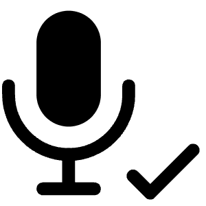 Microphone Check Icon from Iconoir Solid Set