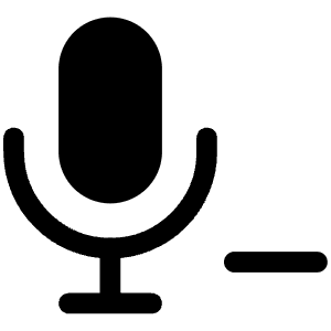 Microphone Minus Icon from Iconoir Solid Set