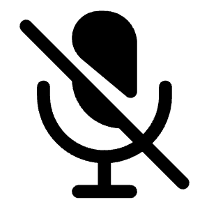 Microphone Mute Icon from Iconoir Solid Set