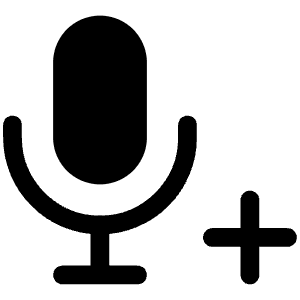 Microphone Plus Icon from Iconoir Solid Set