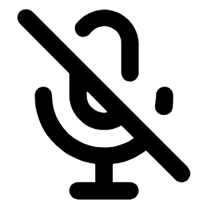 Microphone Slash Icon from Unicons Line Set