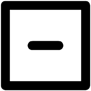 Minus Square Full Icon from Unicons Line Set