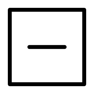 Minus Square Full Icon from Unicons Thinline Set