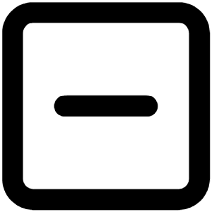 Minus Square Icon from Unicons Line Set