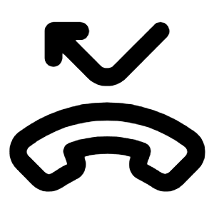 Missed Call Icon from Unicons Line Set