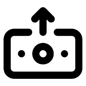 Money Insert Icon from Unicons Line Set