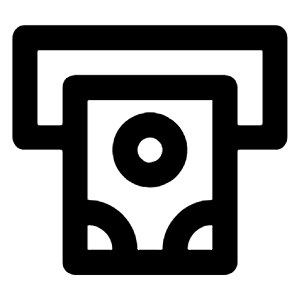 Money Withdrawal Icon from Unicons Line Set
