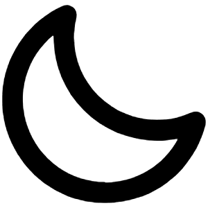 Moon Icon from Unicons Line Set