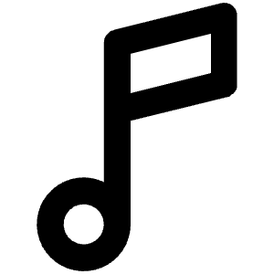 Music Note Icon from Unicons Line Set