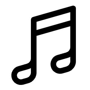 Musical Note Icon from Heroicons Outline Set