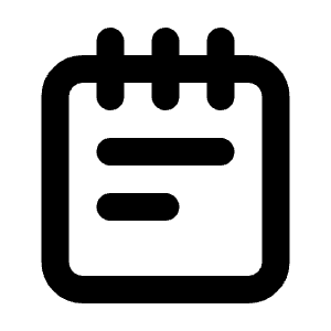 Noteblock Text Line Icon from Majesticons Line Set