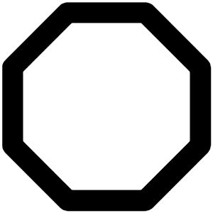 Octagon Icon from Unicons Line Set