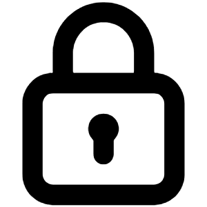 Padlock Icon from Unicons Line Set