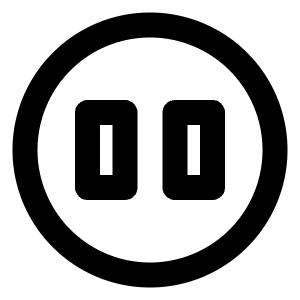 Pause Circle Line Icon from Majesticons Line Set