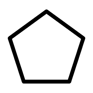 Pentagon Icon from Unicons Thinline Set