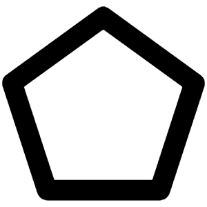 Pentagon Icon from Unicons Line Set