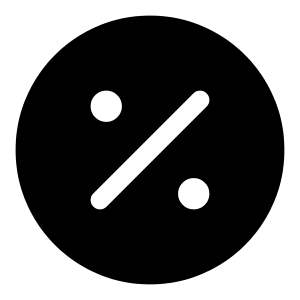 Percentage Circle Icon from Iconoir Solid Set