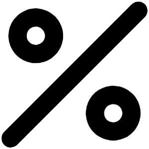 Percentage Icon from Unicons Line Set