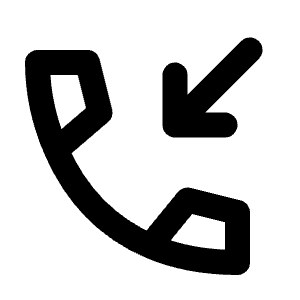 Phone Incoming Line Icon from Majesticons Line Set