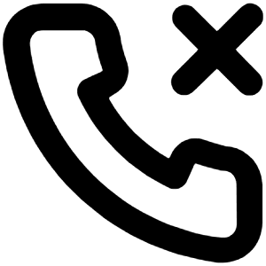 Phone Times Icon from Unicons Line Set