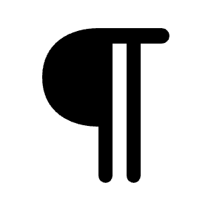 Pilcrow Icon from Radix Set