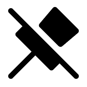 Pin Slash Icon from Iconoir Solid Set