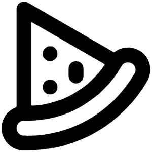 Pizza Slice Icon from Unicons Line Set