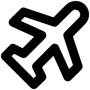 Plane Departure Icon from Unicons Line Set