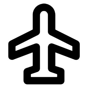 Plane Icon from Unicons Line Set
