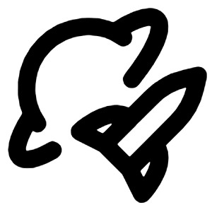 Planet Rocket Line Icon from Majesticons Line Set