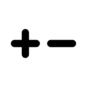 Plus Minus Line Icon from Majesticons Line Set
