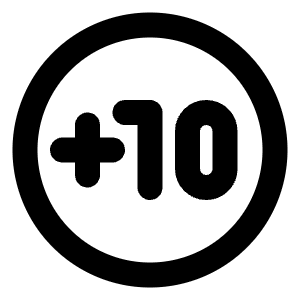 Plus Ten Circle Line Icon from Majesticons Line Set