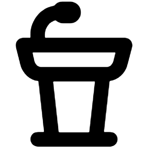 Podium Icon from Unicons Line Set
