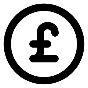 Pound Circle Line Icon from Majesticons Line Set
