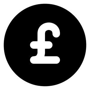Pound Circle Icon from Majesticons Solid Set