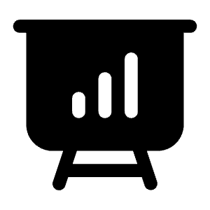 Presentation Chart Bar Icon from Heroicons Solid Set