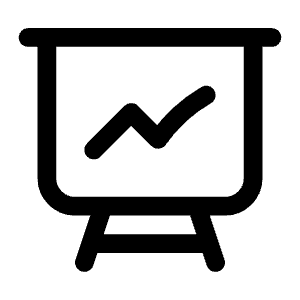 Presentation Chart Line Icon from Heroicons Outline Set