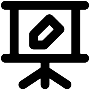 Presentation Edit Icon from Unicons Line Set