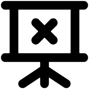 Presentation Times Icon from Unicons Line Set