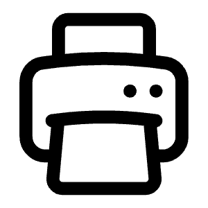 Printer Icon from Heroicons Outline Set