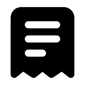 Receipt Text Icon from Majesticons Solid Set