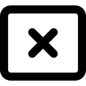 Rectangle Xmark Icon from Font Awesome Regular Set