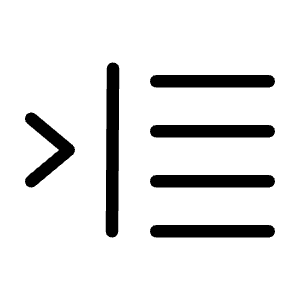Right Indent Alt Icon from Unicons Thinline Set