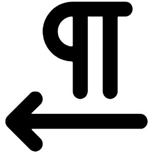 Right To Left Text Direction Icon from Unicons Line Set