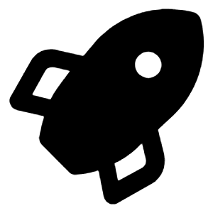 Rocket Icon from Unicons Solid Set