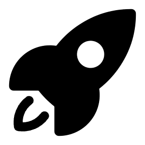 Rocket Launch Icon from Heroicons Solid Set