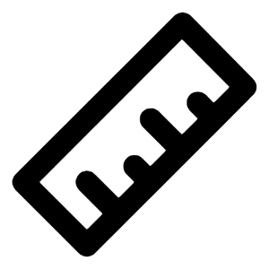 Ruler Icon from Unicons Line Set